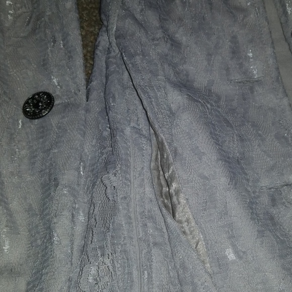 NWT The Buckle Silver Lace Trench Jacket BKE - Picture 5 of 8